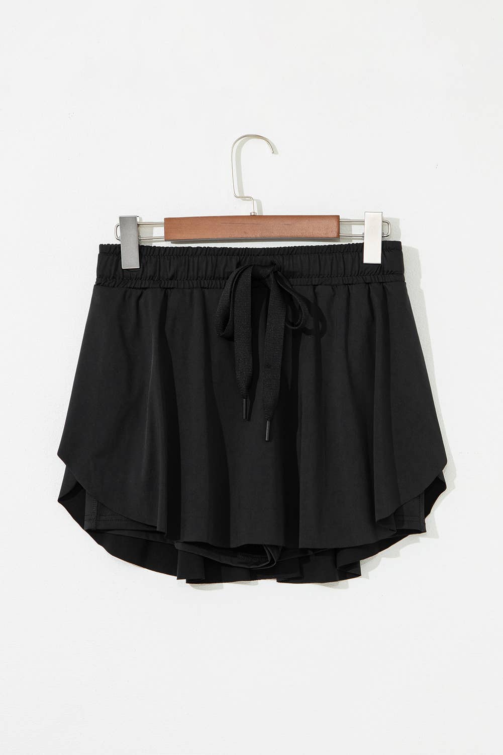 Drawstring High Waist Lined Tennis Skort