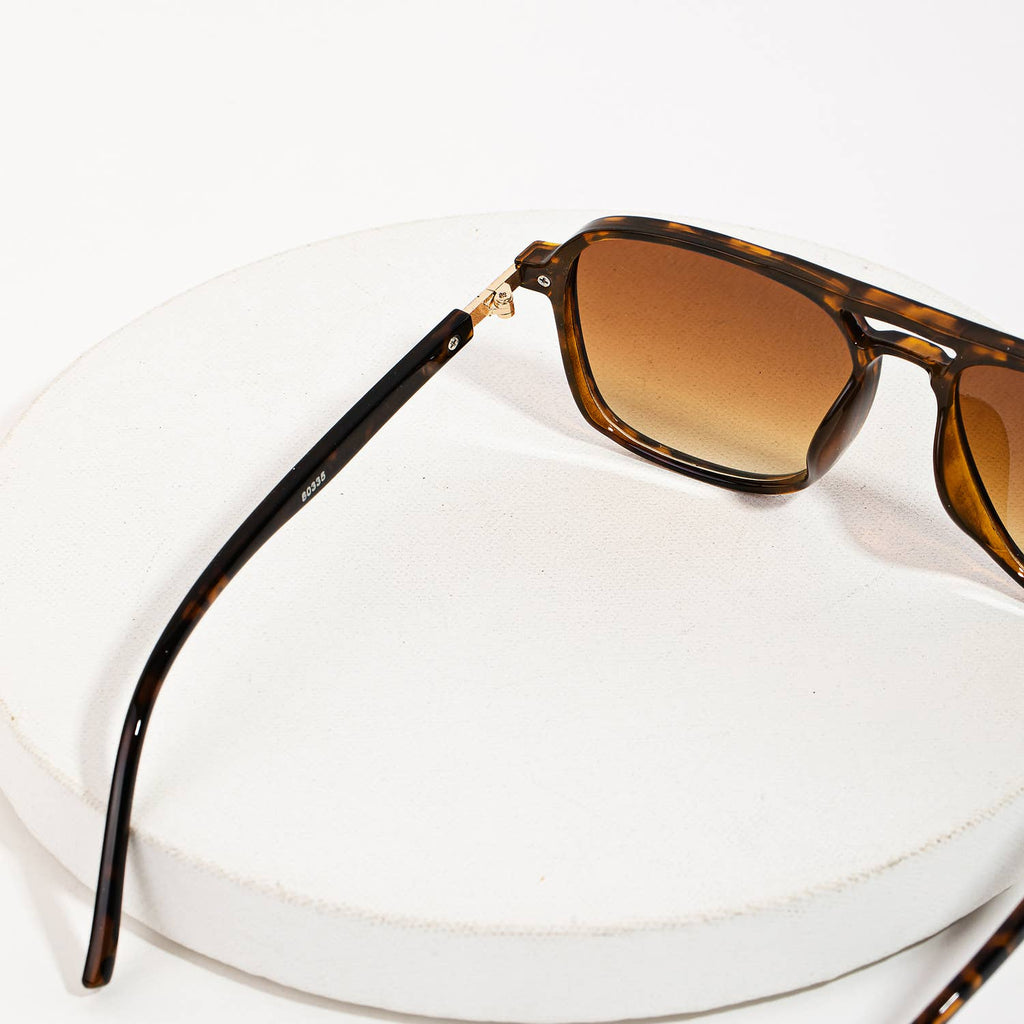 Double Bridge Aviator Sunglasses