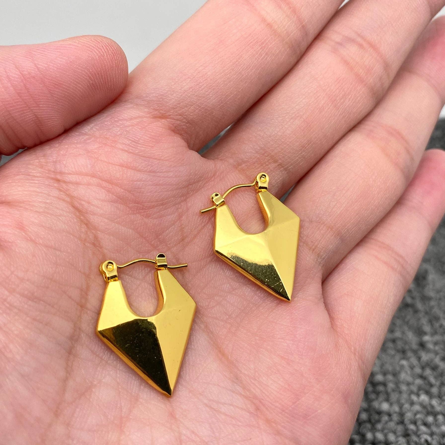 Triangle Hoop Earrings