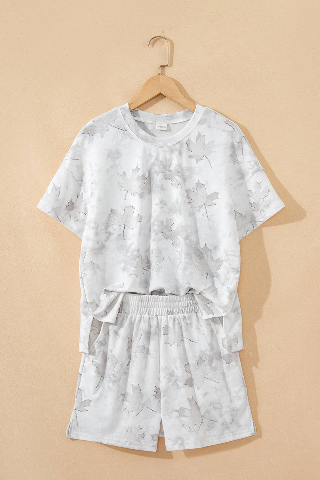 Maple Camo Top and Elastic Waist Short Set