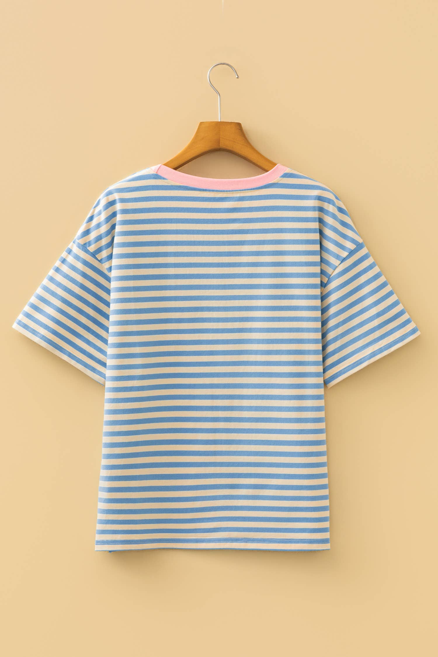 Stripe Drop Shoulder Loose Tee