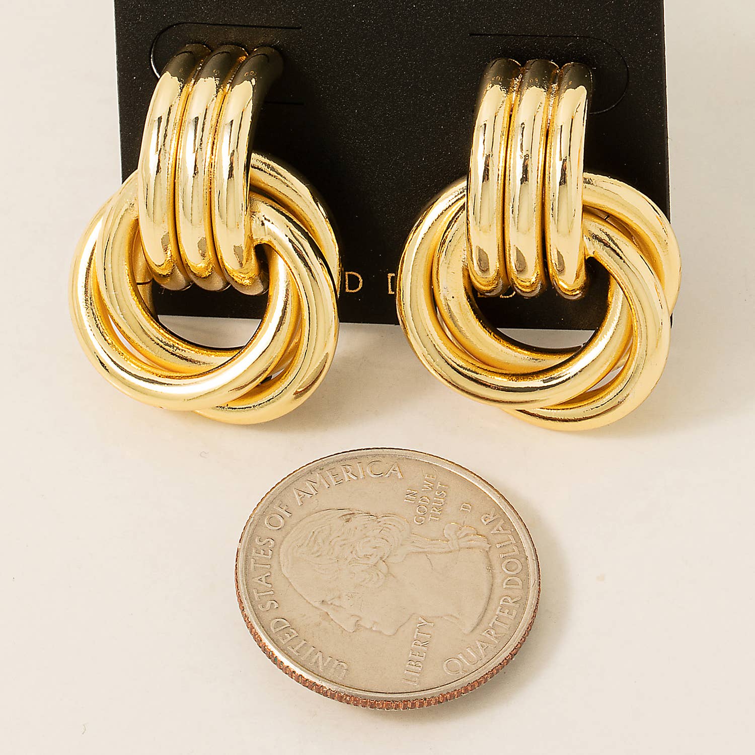 Interlinked Hoop Drop Earrings