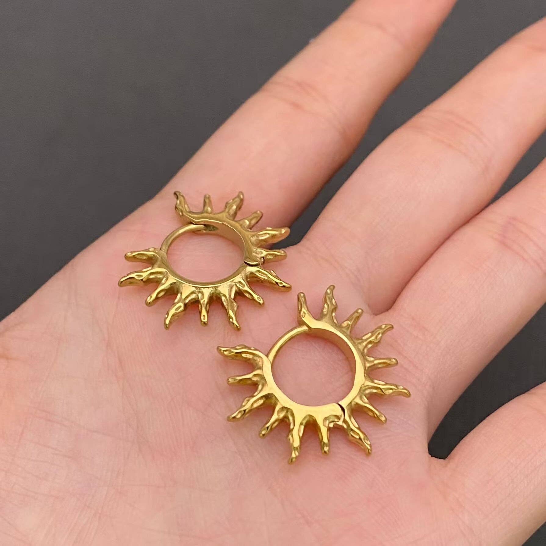 Sun Huggie Earrings