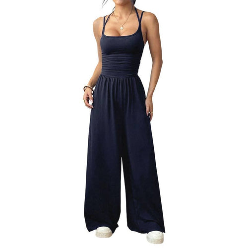 Casual wide leg jumpsuit