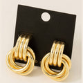 Interlinked Hoop Drop Earrings
