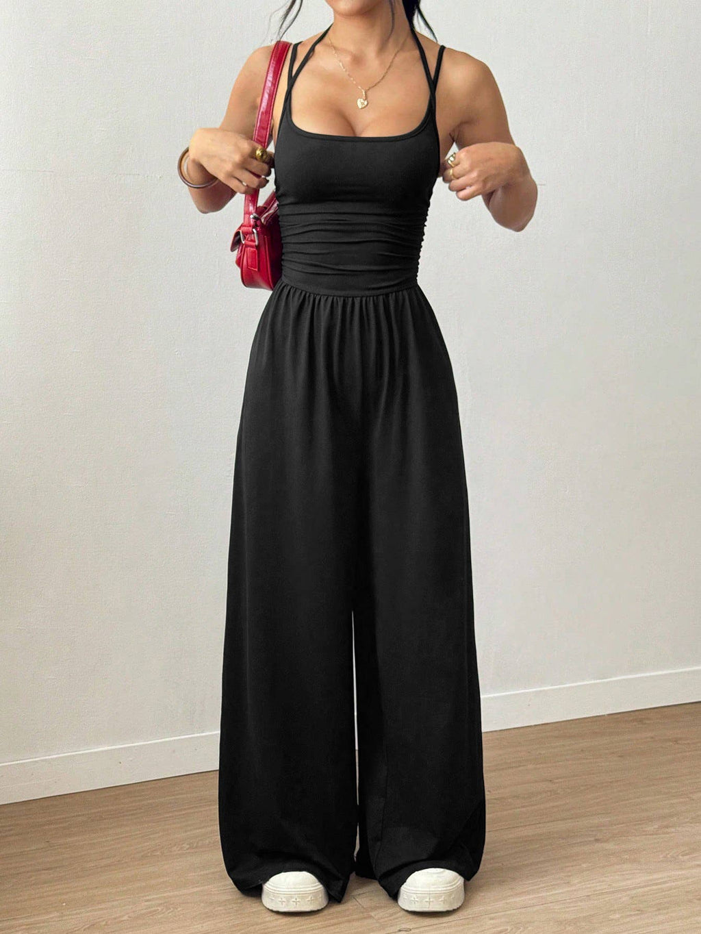 Casual wide leg jumpsuit