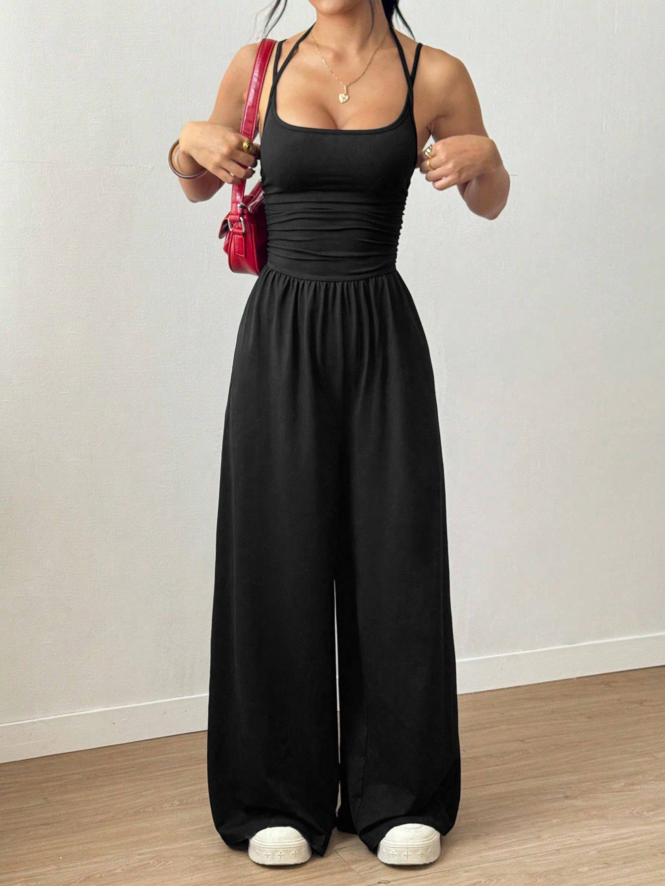 Casual wide leg jumpsuit