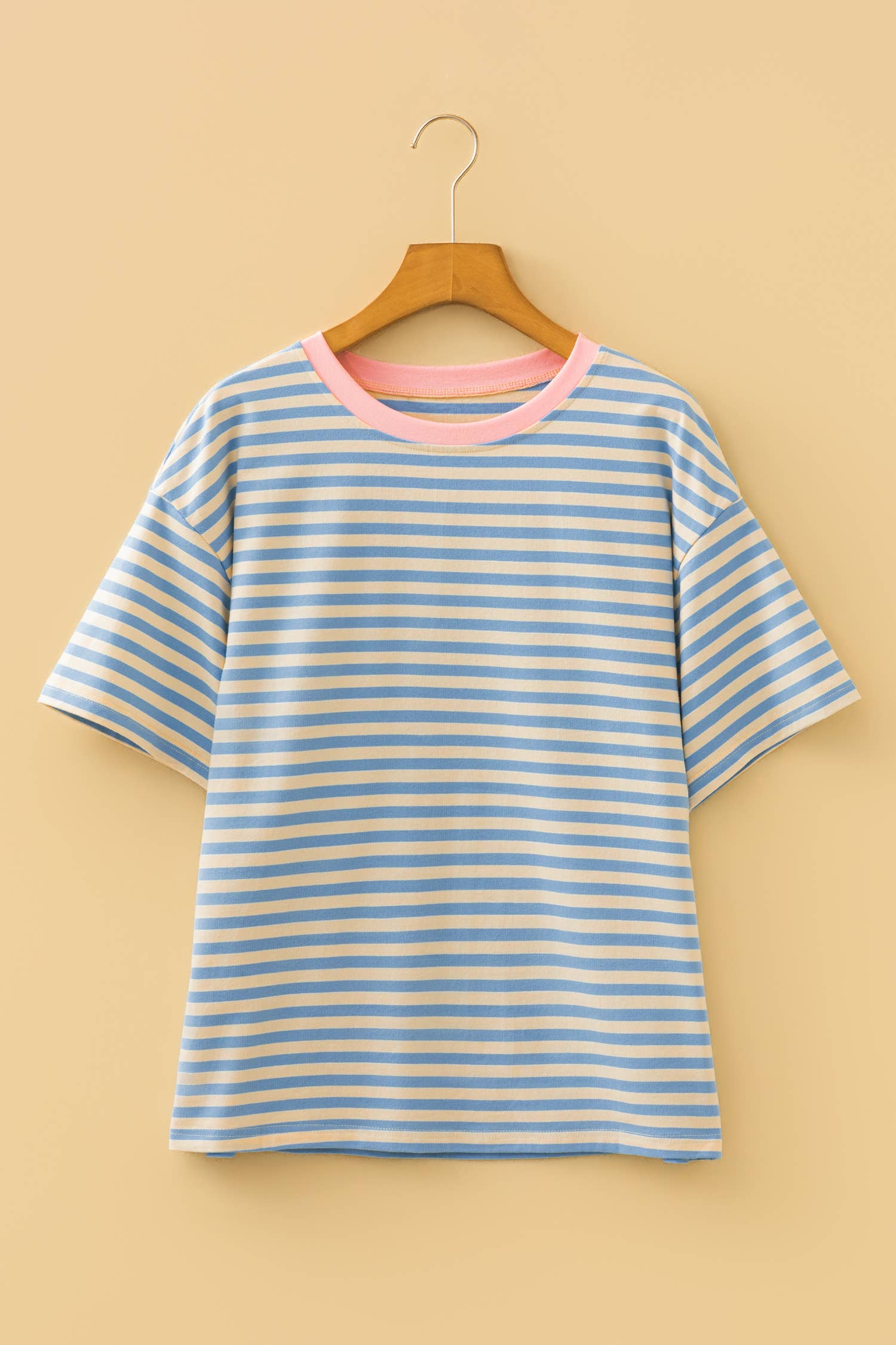 Stripe Drop Shoulder Loose Tee