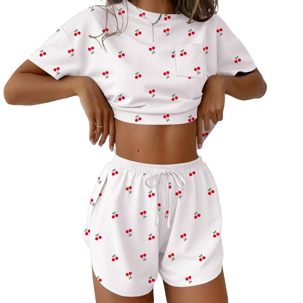 Cherry Print Lounge Set