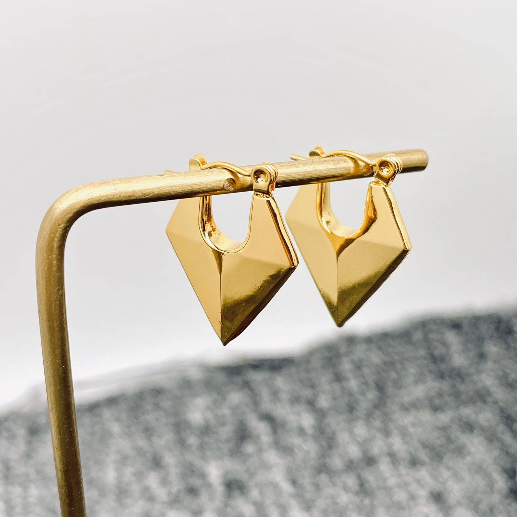 Triangle Hoop Earrings