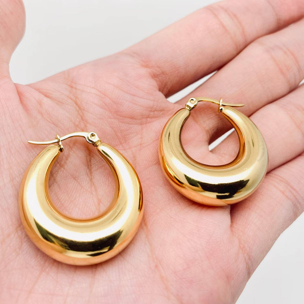 Geometric Huggie Earrings