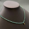 Turquoise Drop Charm Necklace